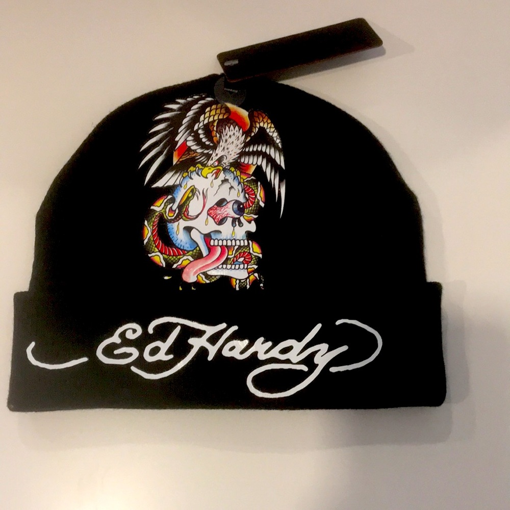 ED HARDY Unisex Beanie Hat Tuque Size O/S